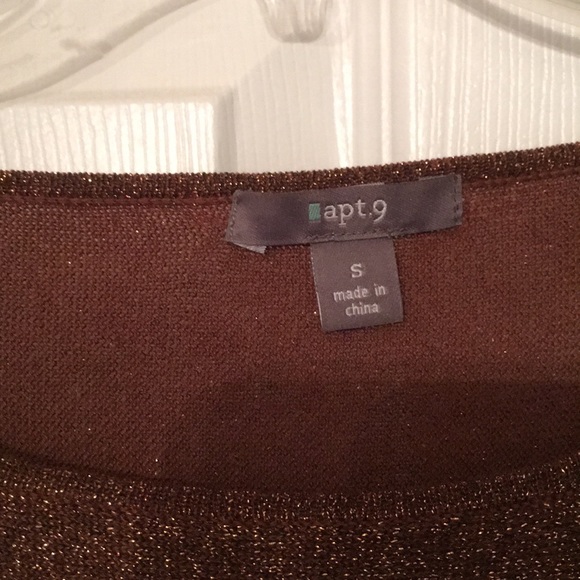 Women’s bronze glitter belted top sz S - Picture 5 of 5